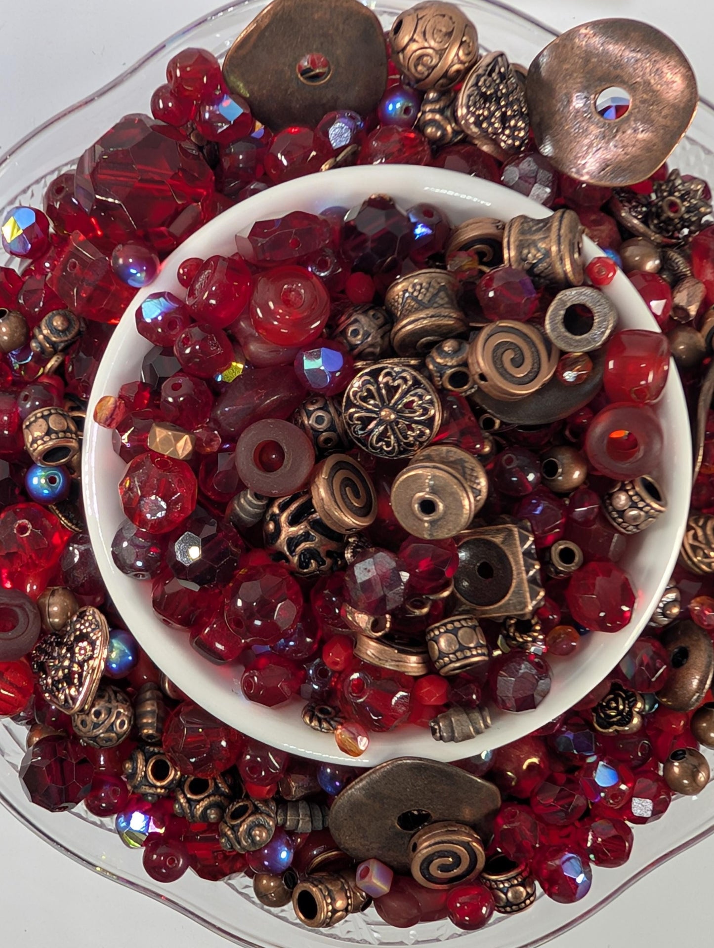 Learise Exclusive "Crimson Heart Copper Soul" Glass Bead Soup Mix (30g Pkg)