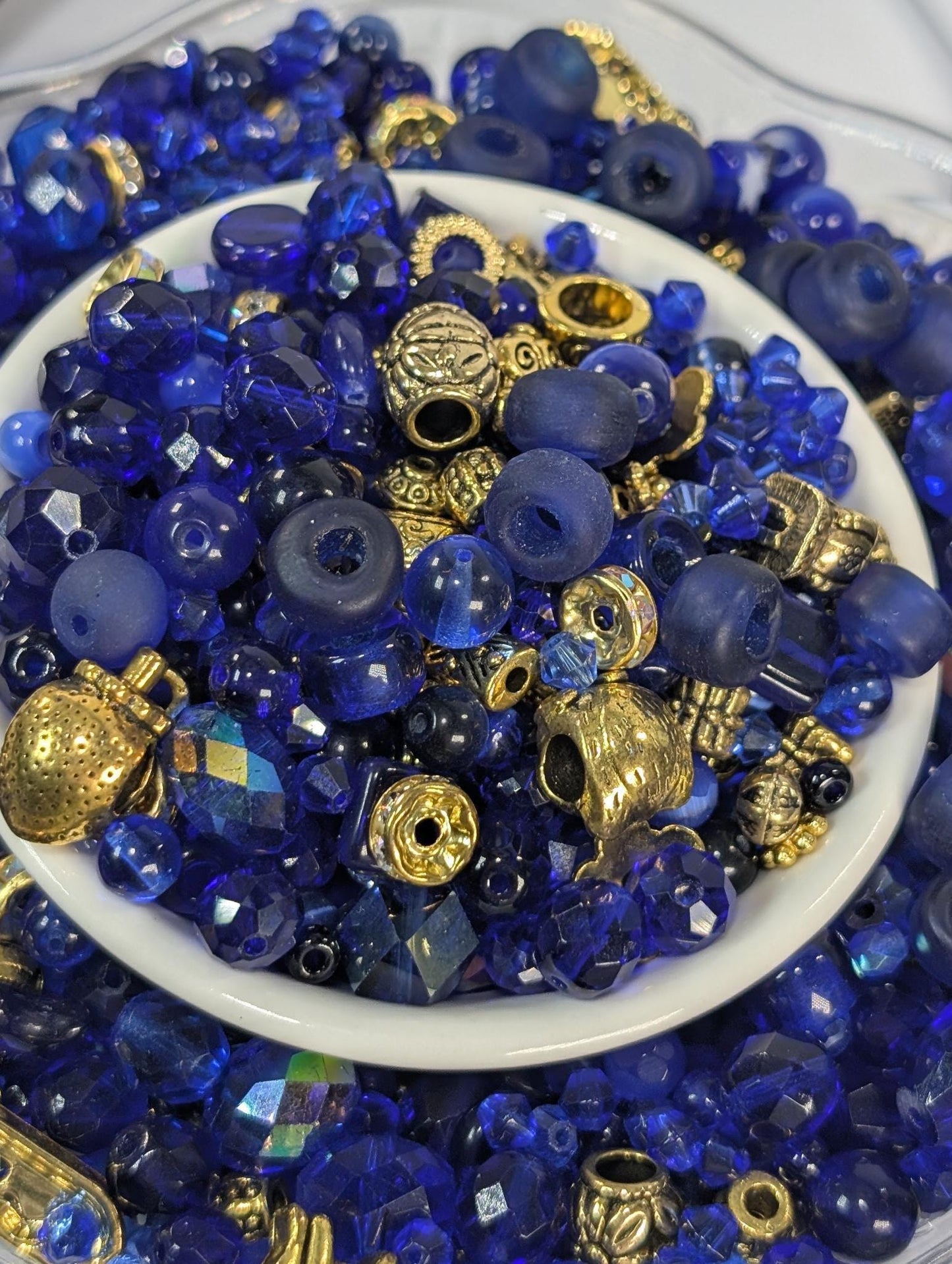 Learise Exclusive "Royally Blue" Glass Bead Soup Mix (30g Pkg)