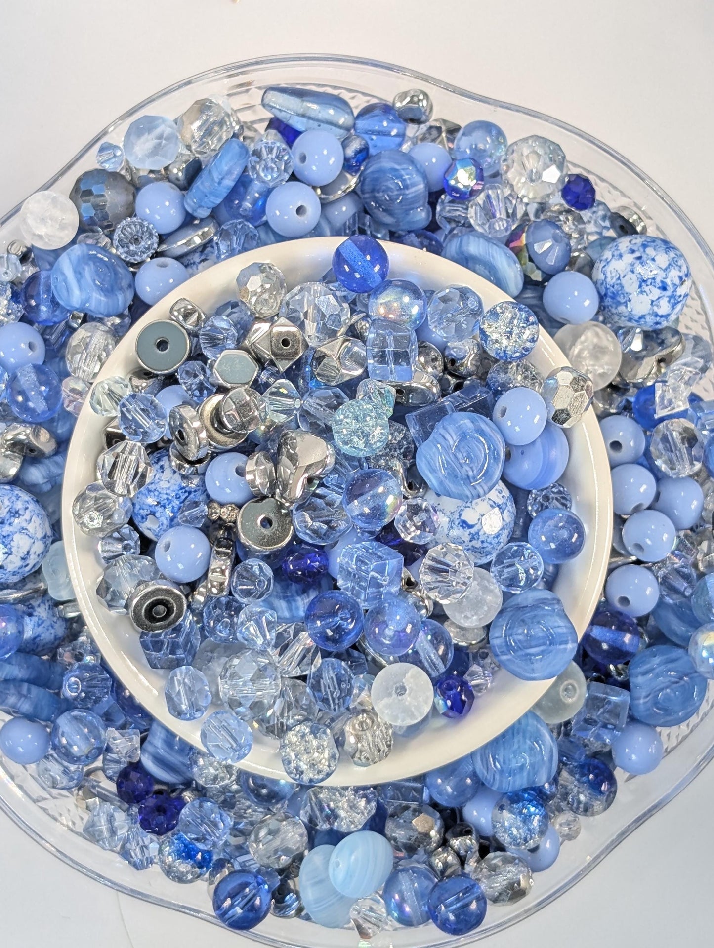 Learise Exclusive "Silver Lined Skies" Glass Bead Soup Mix (30g Pkg)