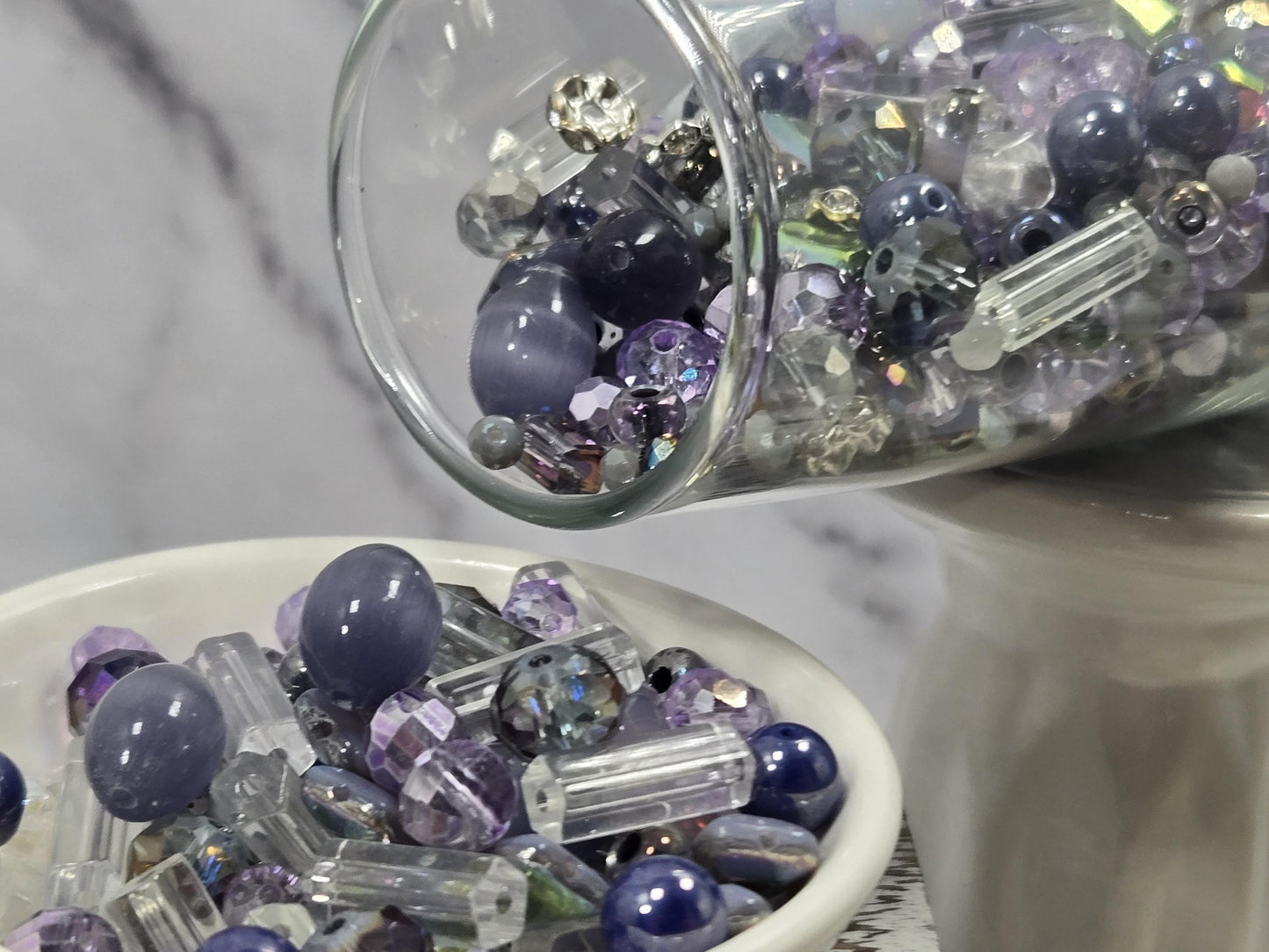 Learise Exclusive "Lilacs on Ice" Glass Bead Soup Mix (30g Pkg)