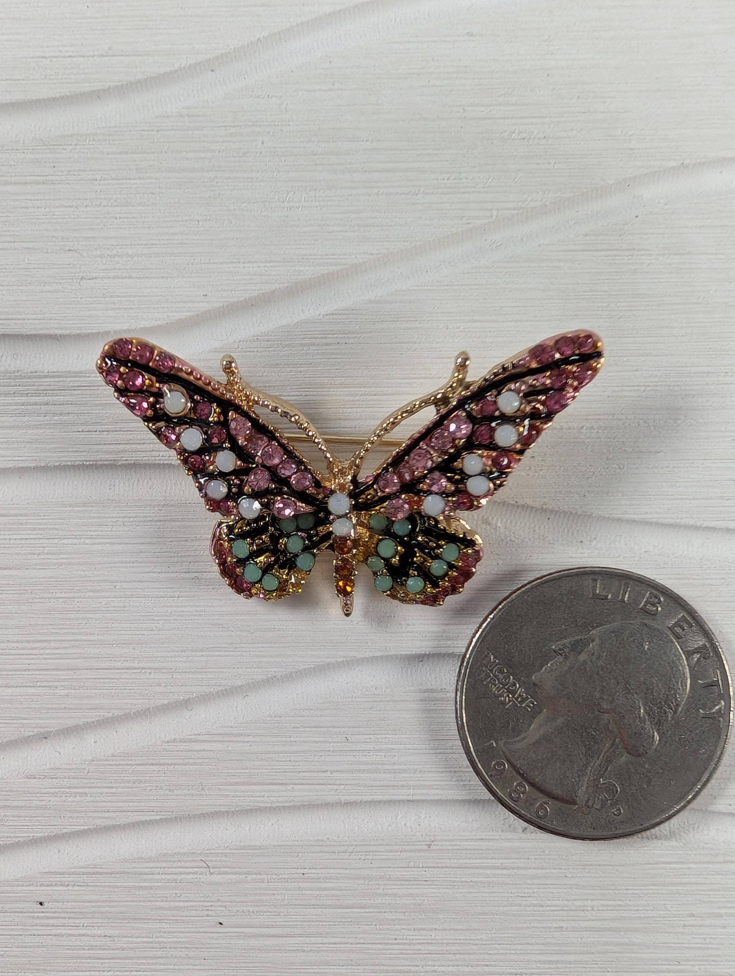 Gold Pink Mint  for DIY Bag Charm Pin Accessory or Pendant Brooch