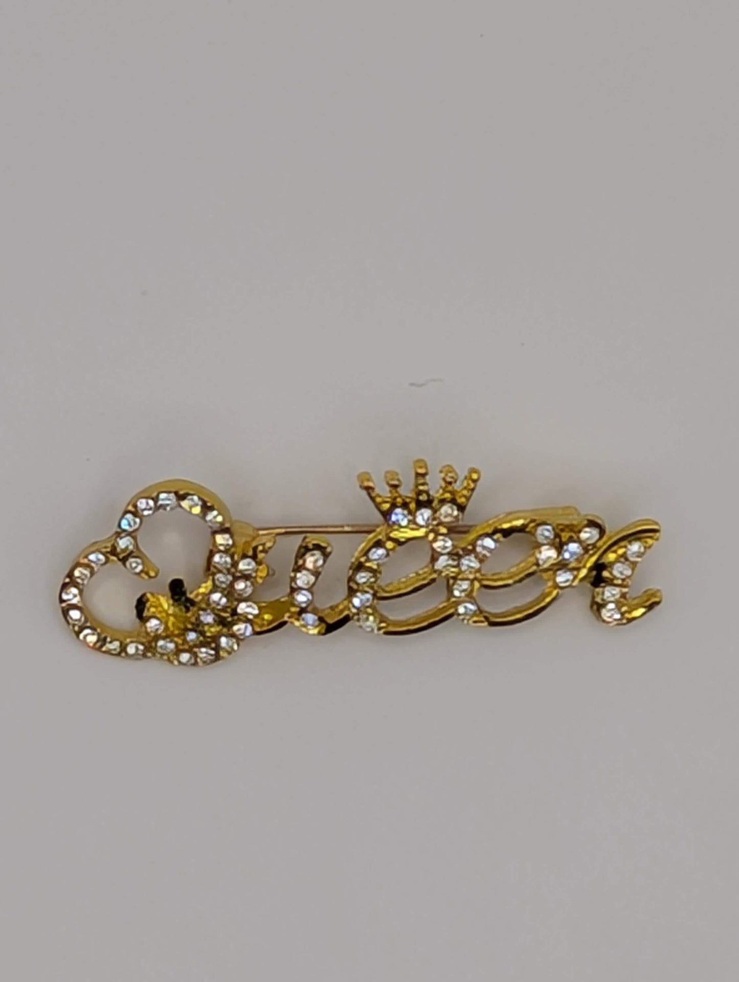 Golden Plate "Queen"  Brooch