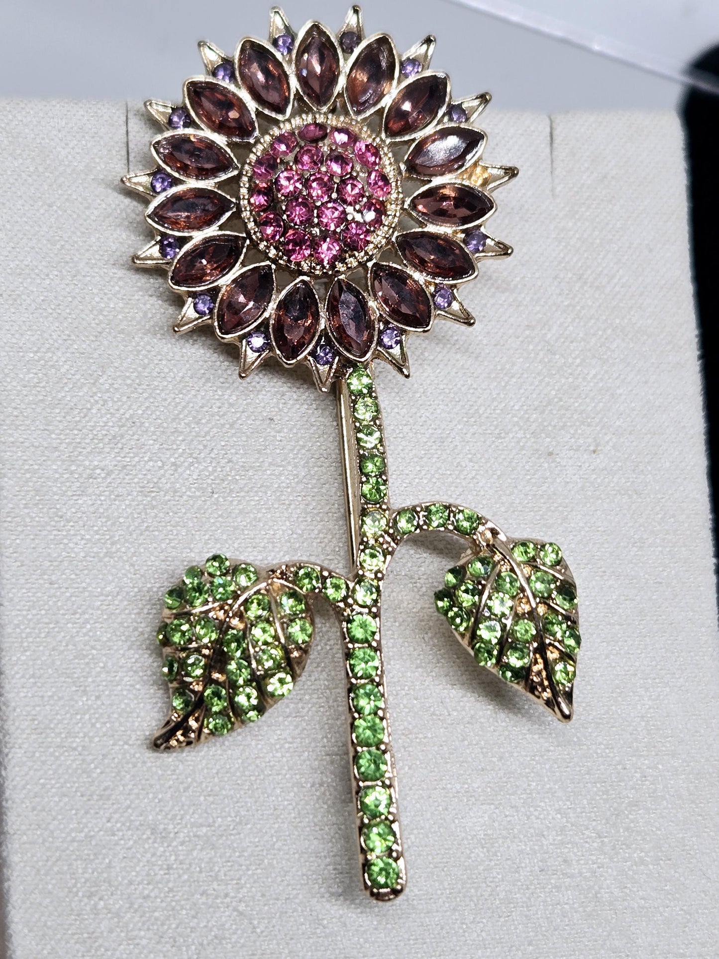 Golden Plate Sunflower  Brooch