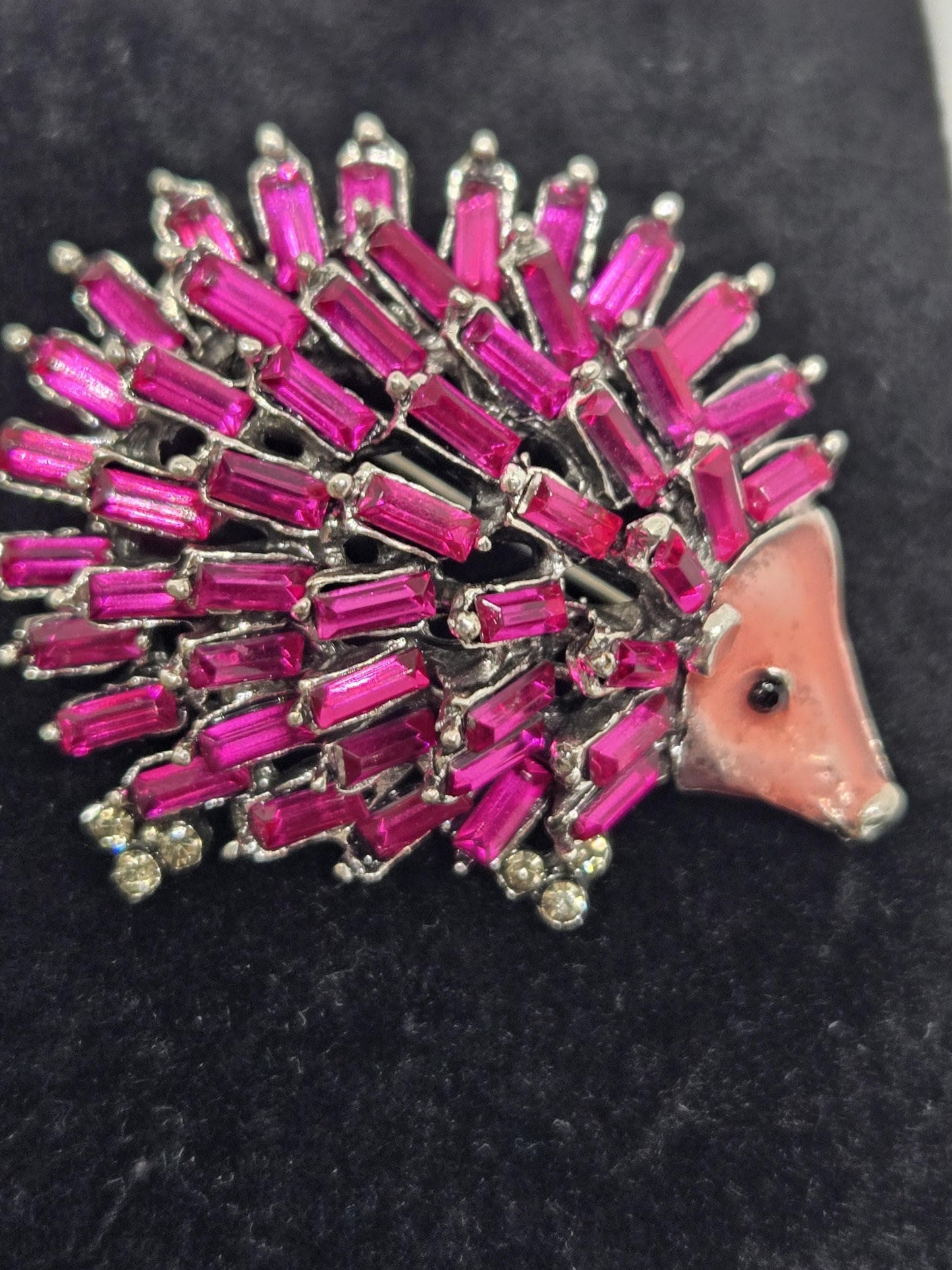 Golden Plate Fuschia Flower  Brooch