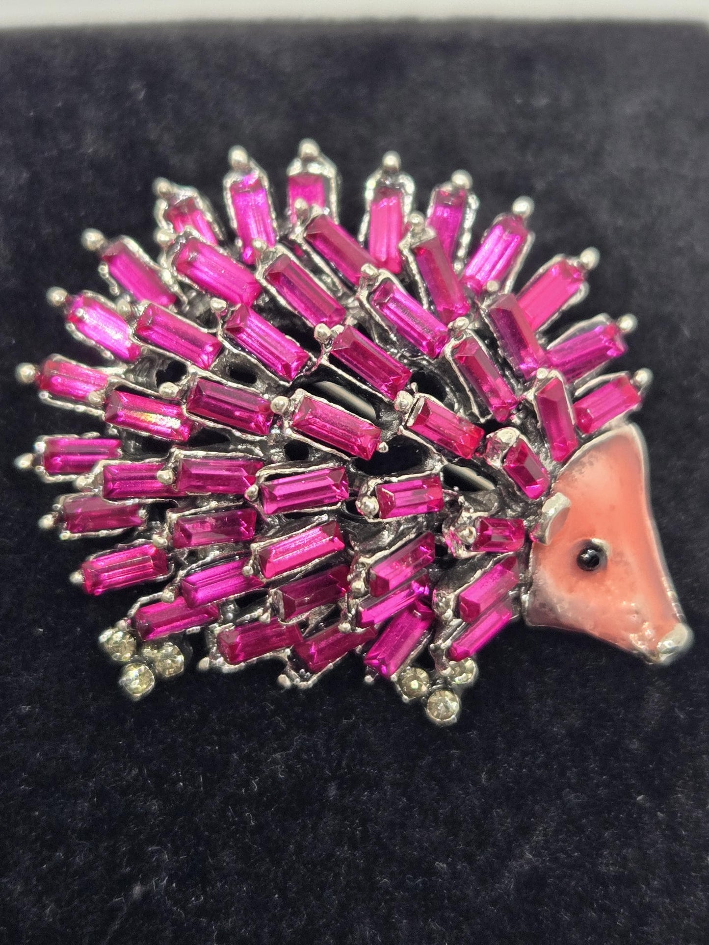 Golden Plate Fuschia Flower  Brooch
