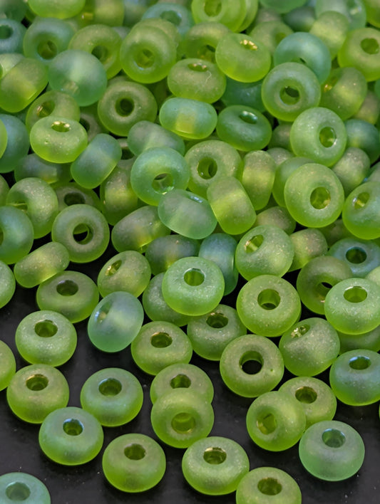 Transparent Matte Light Green AB Size 6/0 15g pkg