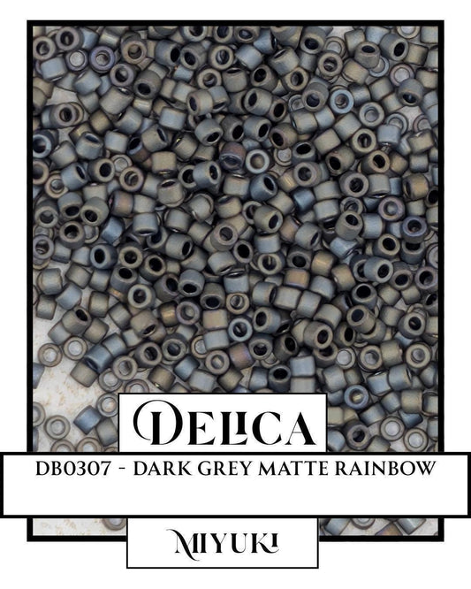 DB0307-Miyuki Delica 11/0:Dark Grey MA/R (7 gram pkg ~1400 Pcs)