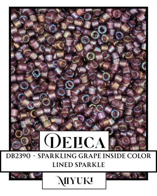 DB2390-Miyuki Delica 11/0:Sparkling Grape ICL/R (D) (7 gram pkg ~1400 Pcs)