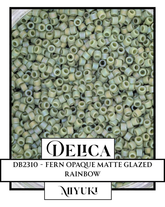 DB2310-Miyuki Delica 11/0:Fern O/MA/GL/R (7 gram pkg ~1400 Pcs)