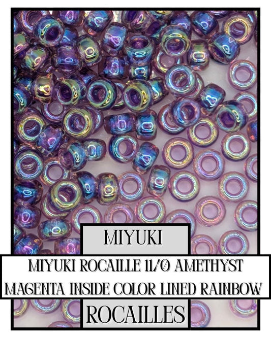 11-0356 Miyuki Rocailles 11/0 | Amethyst/Magenta Inside Color Lined/R 20g