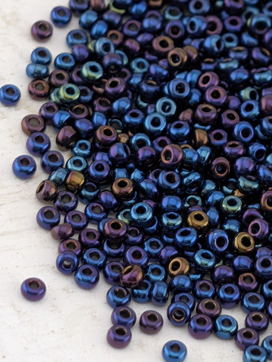 Preciosa Opaque Blue Iris Size 11/0 15g pkg