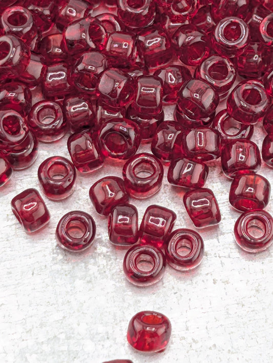 8276SB Ruby Red Japanese Seed Beads: Frosted Boho Bracelet Kit