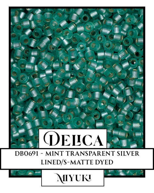 DB0691-Miyuki Delica 11/0:Mint T/SL/S-MA (D) (7 gram pkg ~1400 Pcs)