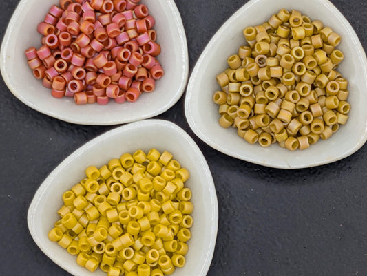 Miyuki Delica Seed Bead Set Matte Glazed Japanese Glass Beads11/0 7g of ea. color (~1400 beads 7g)