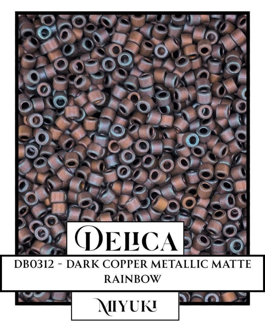 DB0312-Miyuki Delica 11/0:Dark Copper M/MA/R (7 gram pkg ~1400 Pcs)