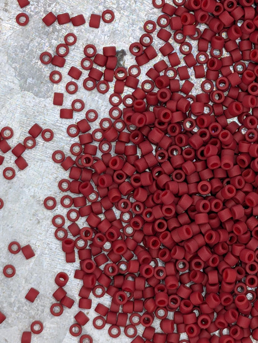 DB0796-Miyuki Delica 11/0:Dark Red O/MA (D) (7 gram pkg ~1400 Pcs)