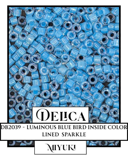 DB2039-Miyuki Delica 11/0:Luminous Blue Bird ICL (7 gram pkg ~1400 Pcs)