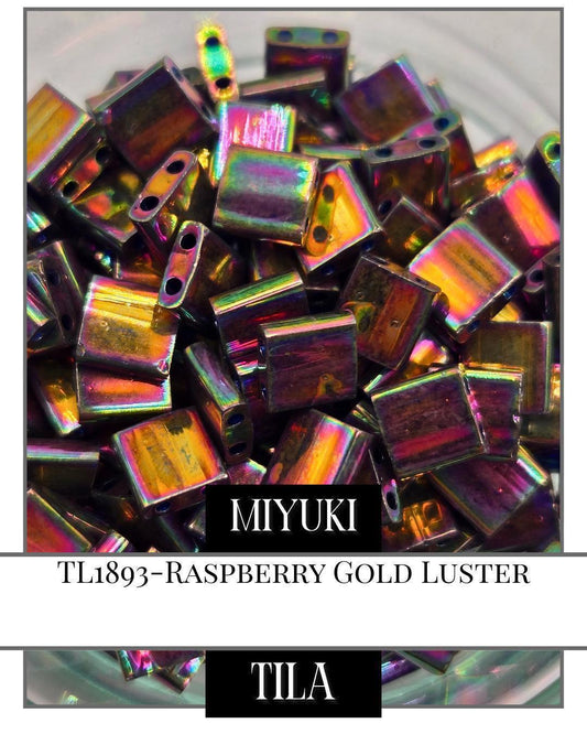 TL1893-Miyuki Tila Beads:Raspberry Gold L (7.5g pkg)