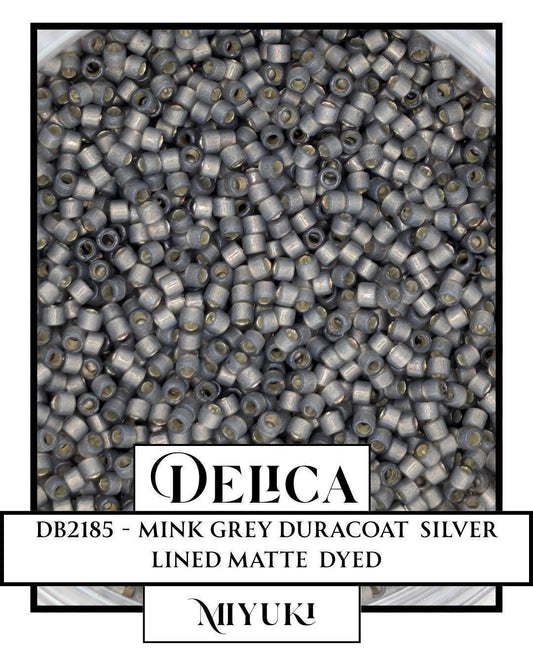 DB2185-Miyuki Delica 11/0:Mink Grey DC SL MA (D) (7 gram pkg ~1400 Pcs)