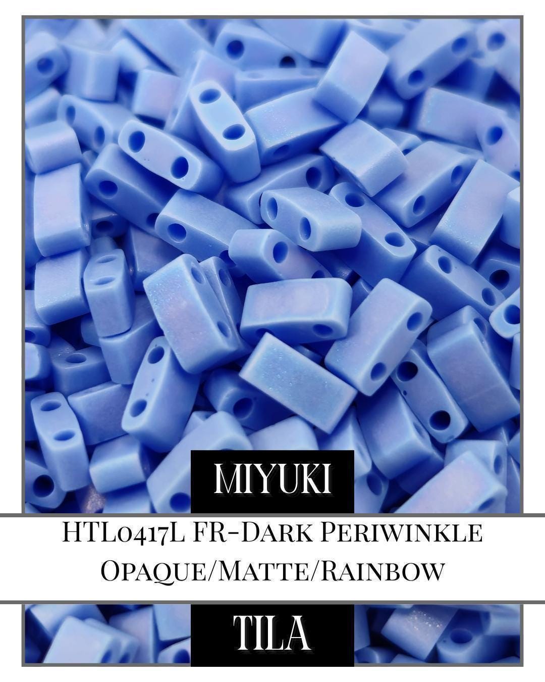 HTL0417LF-Miyuki Tila Beads:Dark Periwinkle (7.5g pkg)