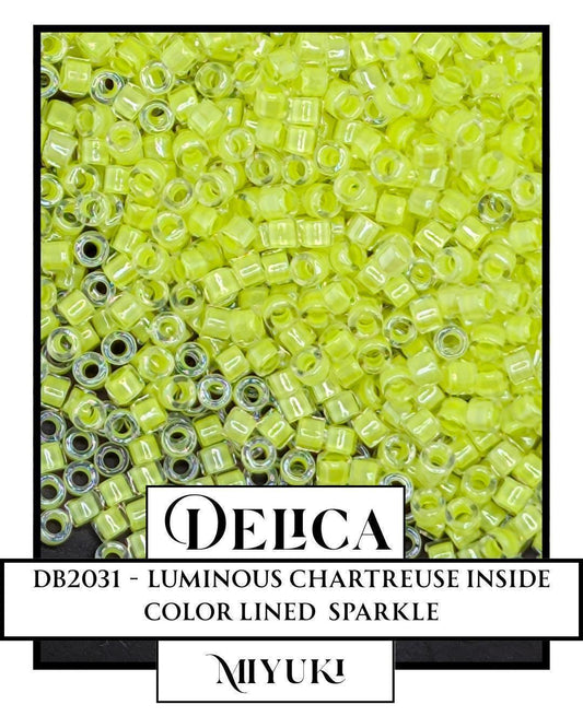 DB2031-Miyuki Delica 11/0:Luminous Chartreuse ICL (7 gram pkg ~1400 Pcs)