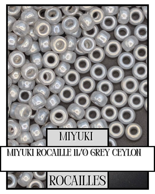 Miyuki Rocailles 11/0: Grey Beads
