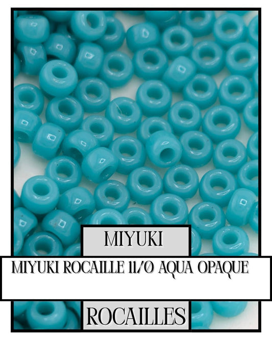 11-0412 Miyuki Rocailles 11/0 | Aqua Opaque20g