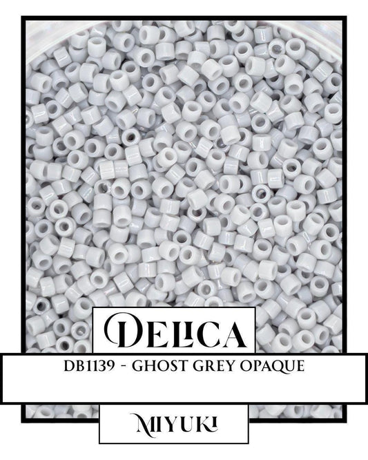 DB1139-Miyuki Delica 11/0:Ghost Grey O (7 gram pkg ~1400 Pcs)