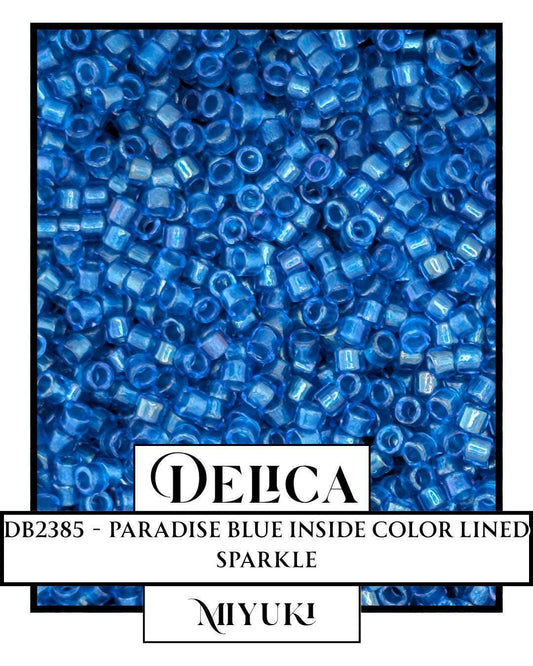 DB2385-Miyuki Delica 11/0:Paradise Blue ICL/R (D) (7 gram pkg ~1400 Pcs)