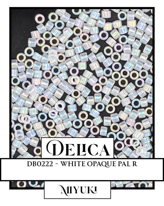 DB0222-Miyuki Delica 11/0:White Opal R (7 gram pkg ~1400 Pcs)