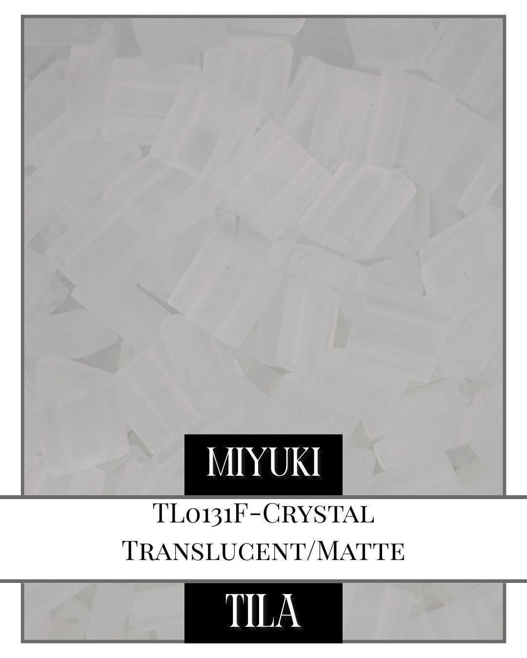 TL0131FR-Miyuki Tila Beads:Crystal T/MA/R (7.5g pkg)