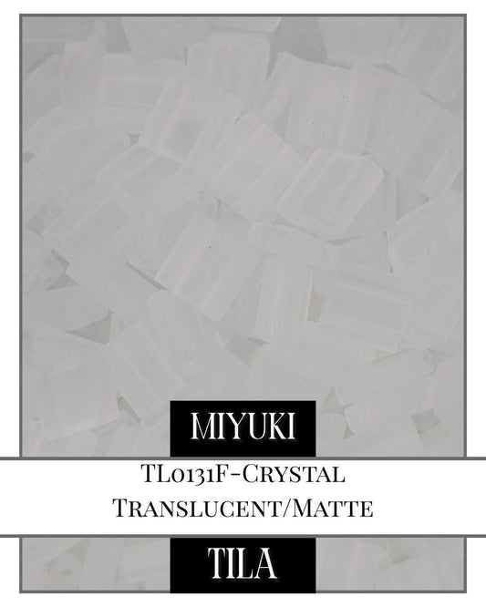 TL0131FR-Miyuki Tila Beads:Crystal T/MA/R (7.5g pkg)
