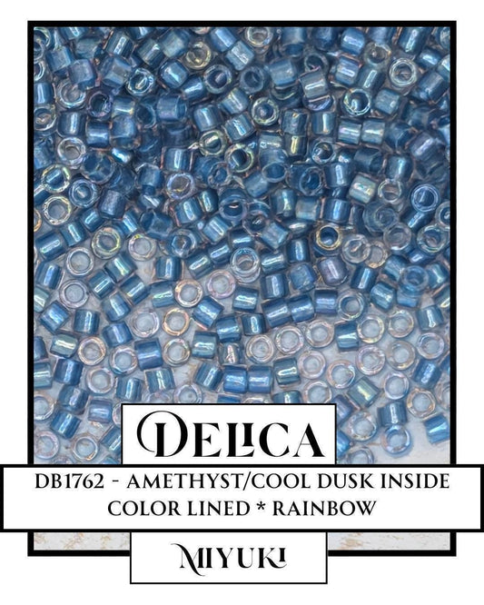 DB1762-Miyuki Delica 11/0:Amethyst/Cool Dusk ICL*/R (7 gram pkg ~1400 Pcs)