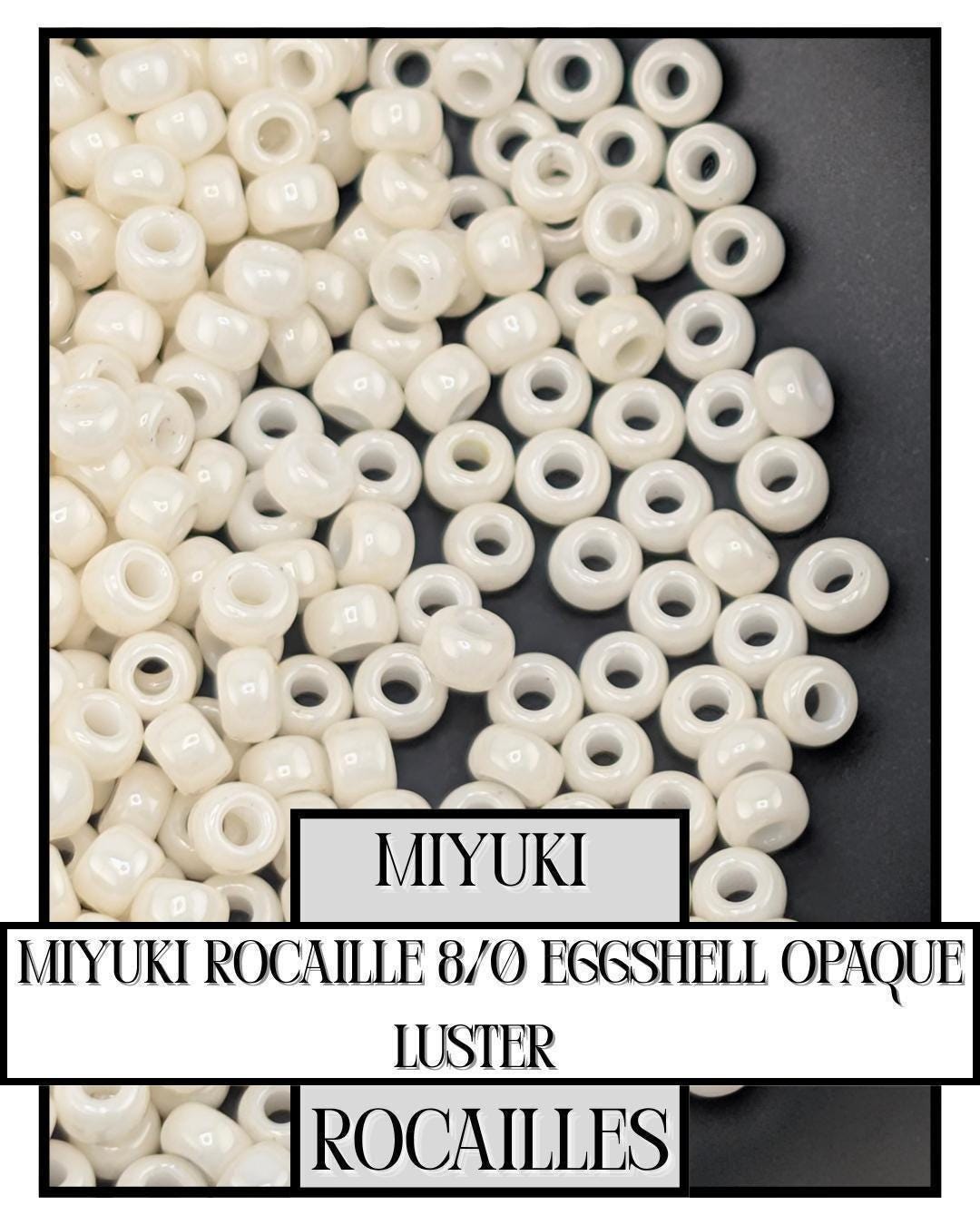 8-0421 Miyuki Rocaille 8/0 | Eggshell Opaque Luster 20g