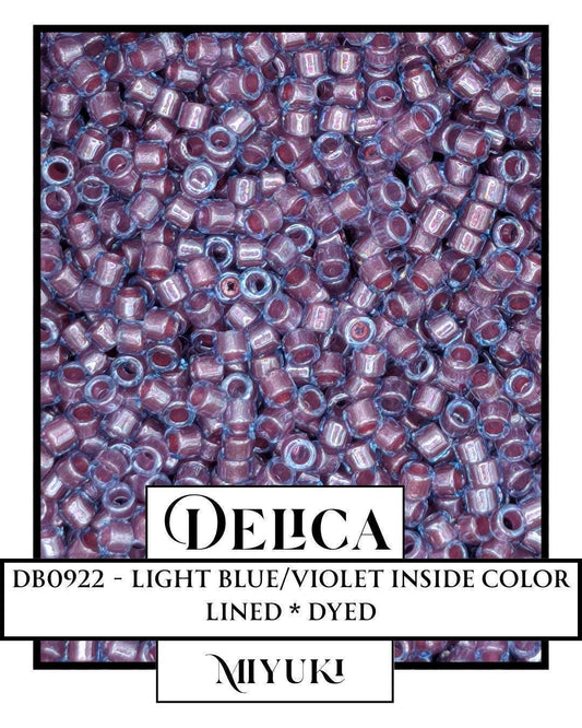 DB0922-Miyuki Delica 11/0:Light Blue/Violet ICL* (D) (7 gram pkg ~1400 Pcs)