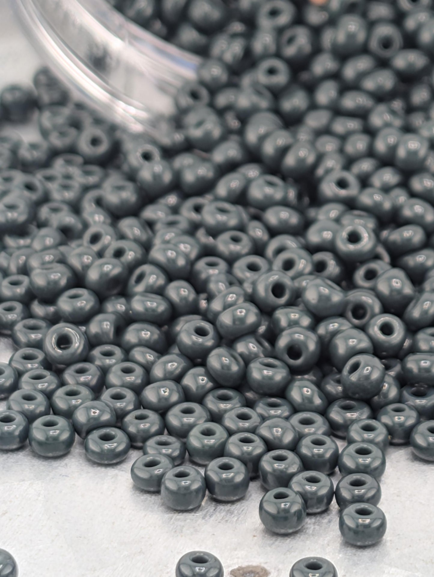 Opaque Forest Green | Preciosa Ornela Seed Beads | Size 8/0 | 15g Pkg ~630 pcs