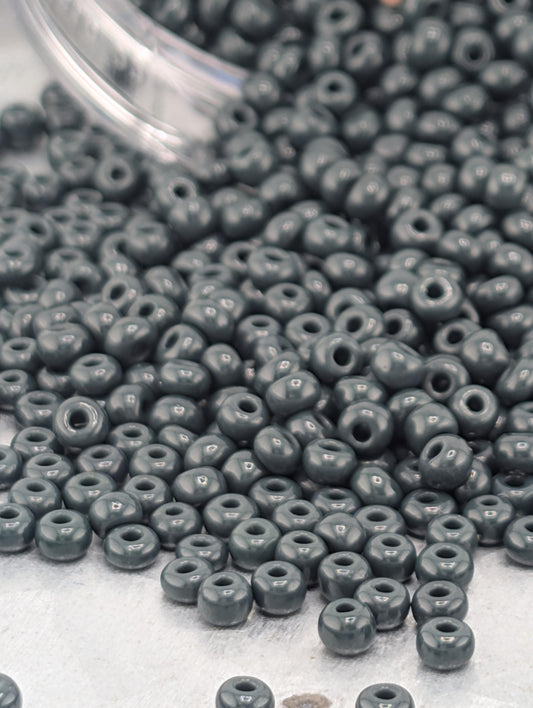 Opaque Forest Green | Preciosa Ornela Seed Beads | Size 8/0 | 15g Pkg ~630 pcs
