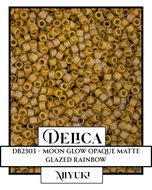 DB2303-Miyuki Delica 11/0:Moon Glow O/MA/GL/R (7 gram pkg ~1400 Pcs)
