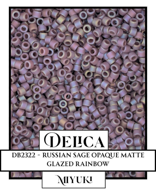 DB2322-Miyuki Delica 11/0:Russian Sage O/MA/GL/R (7 gram pkg ~1400 Pcs)