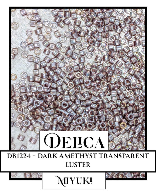 DB1224-Miyuki Delica 11/0:Dark Amethyst T/L (7 gram pkg ~1400 Pcs)