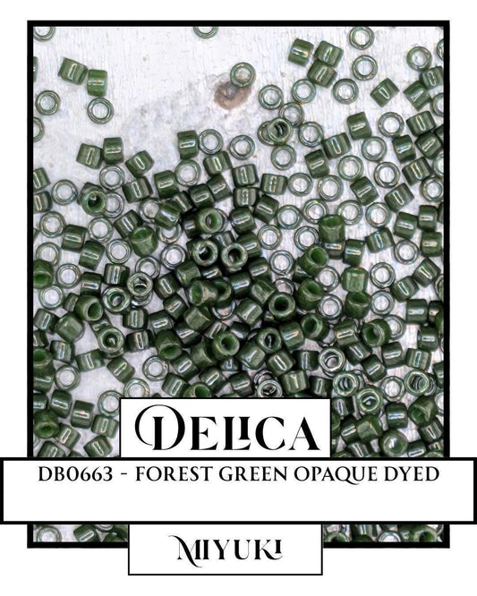DB0663-Miyuki Delica 11/0:Forest Green O (D) (7 gram pkg ~1400 Pcs)