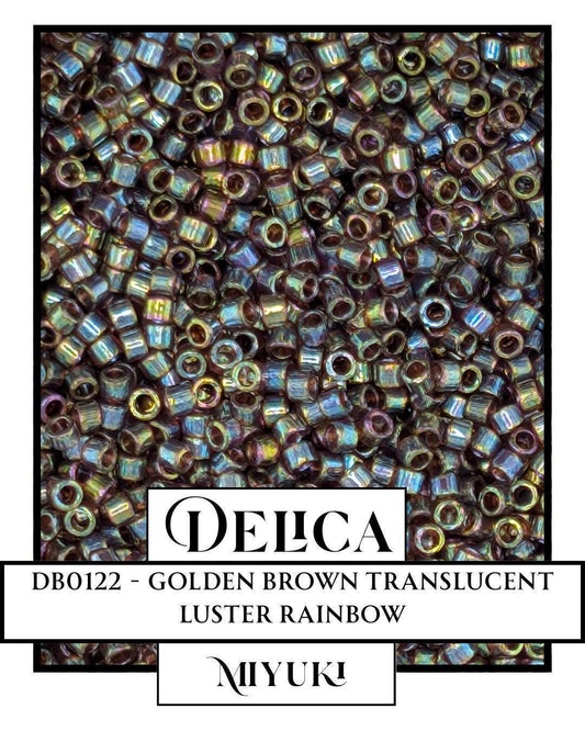 DB0122-Miyuki Delica 11/0:Golden Brown T/L/R (7 gram pkg ~1400 Pcs)