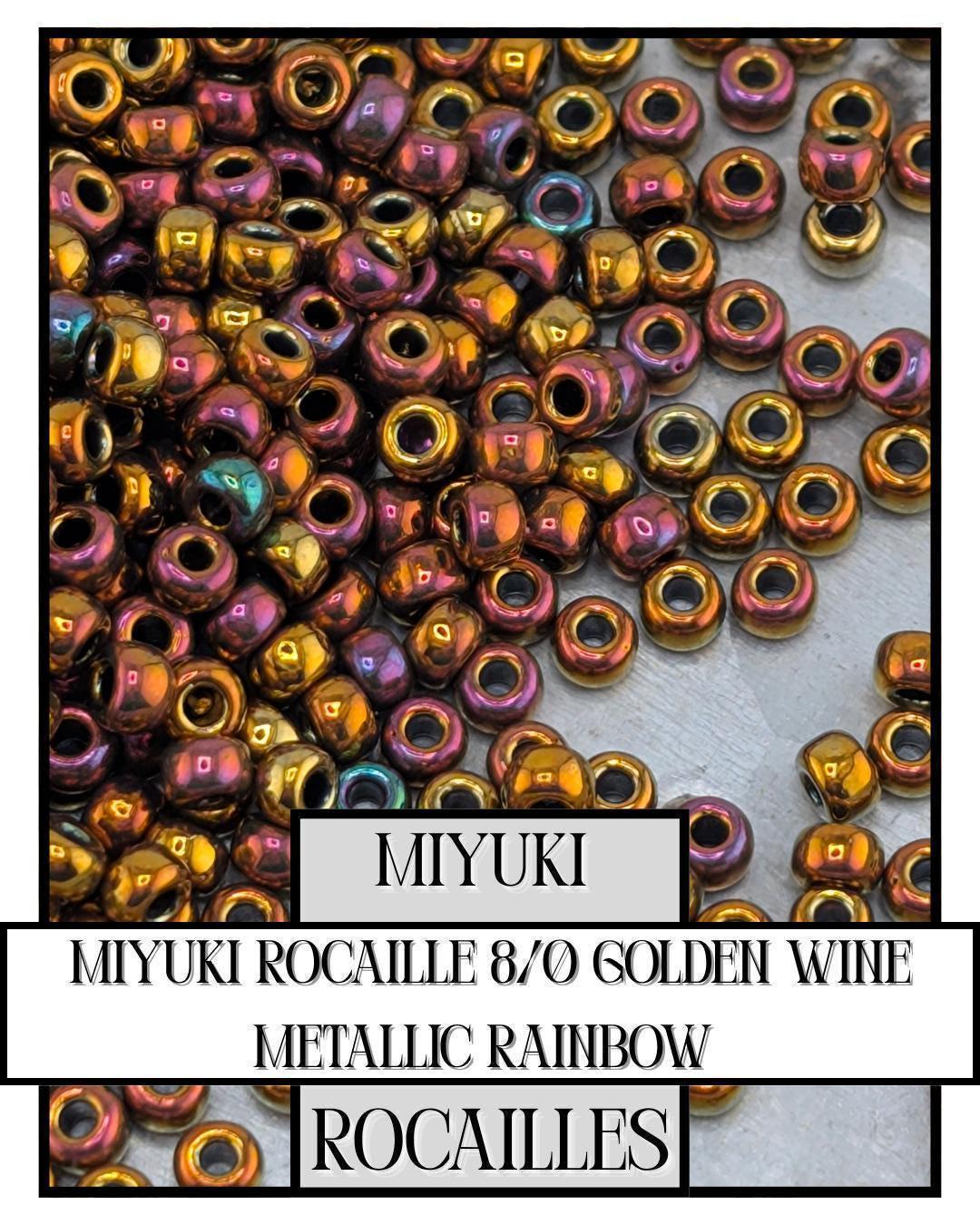 8-0462 Miyuki Rocaille 8/0 | Golden Wine Metallic Rainbow 20g