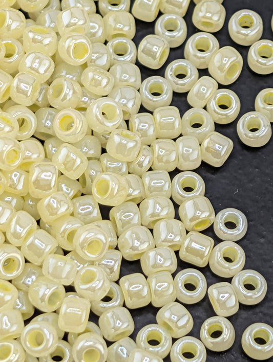 8226SB Opaque Ceylon Pastel Cream Seed Beads: Frosted Spacer Beads for Jewelry Making