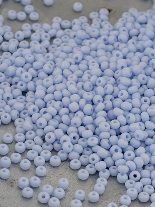 Opaque Light Blue  | Preciosa Ornela Seed Beads | Size 10/0 | 15g Pkg  ~1425 pcs
