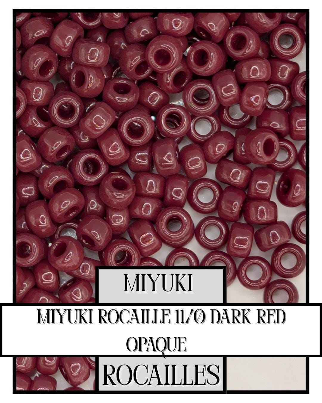 Miyuki Rocailles 11/0: Dark Red Seed Beads