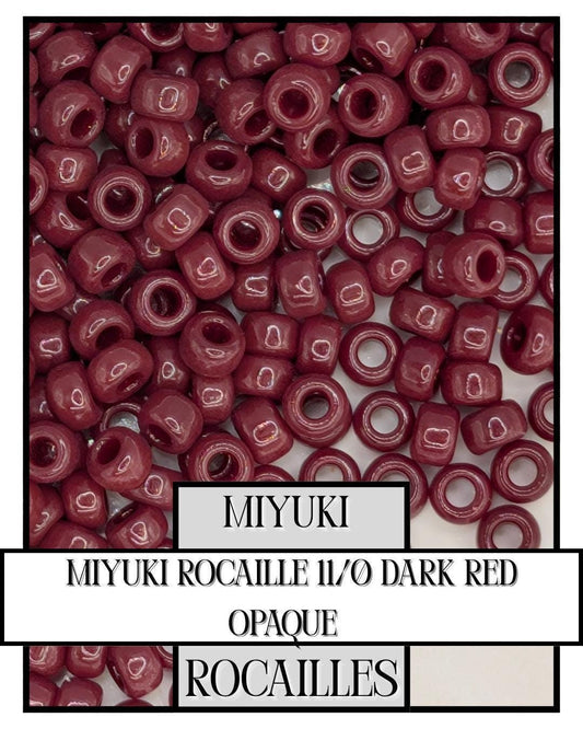 Miyuki Rocailles 11/0: Dark Red Seed Beads