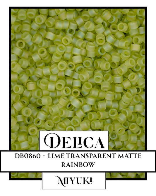 DB0860-Miyuki Delica 11/0:Lime T/MA/R (7 gram pkg ~1400 Pcs)