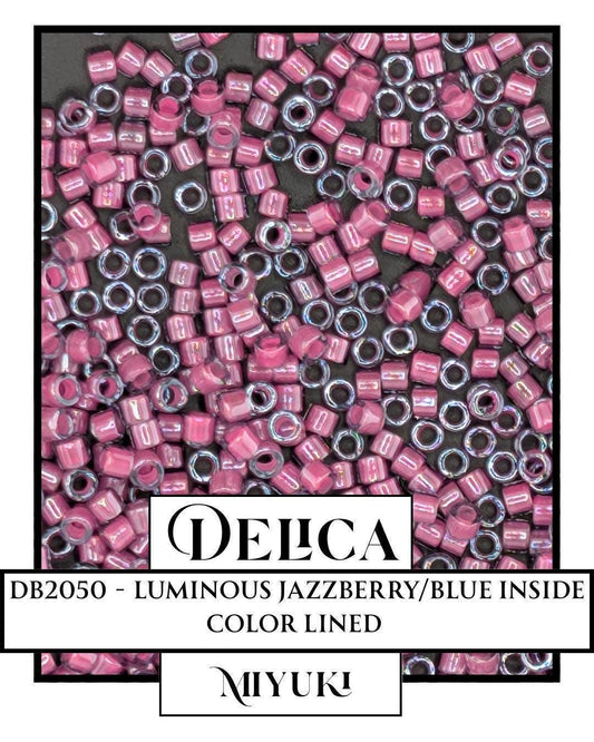 DB2050-Miyuki Delica 11/0:Luminous Jazzberry/Blue ICL (7 gram pkg ~1400 Pcs)