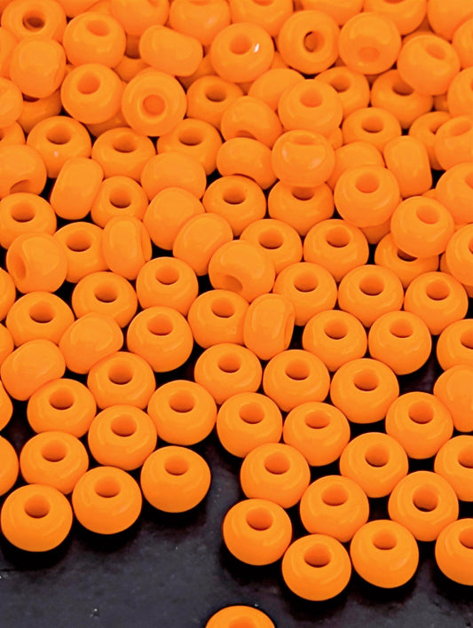 Opaque Orange | Preciosa Ornela Seed Beads | Size 8/0 | 15g Pkg ~630 pcs